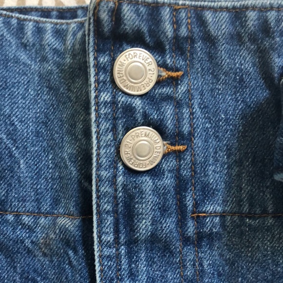 High Waisted Paper Bag Denim SHORT Shorts Size 30 Waist Forever 21 Los Angeles - Picture 5 of 10